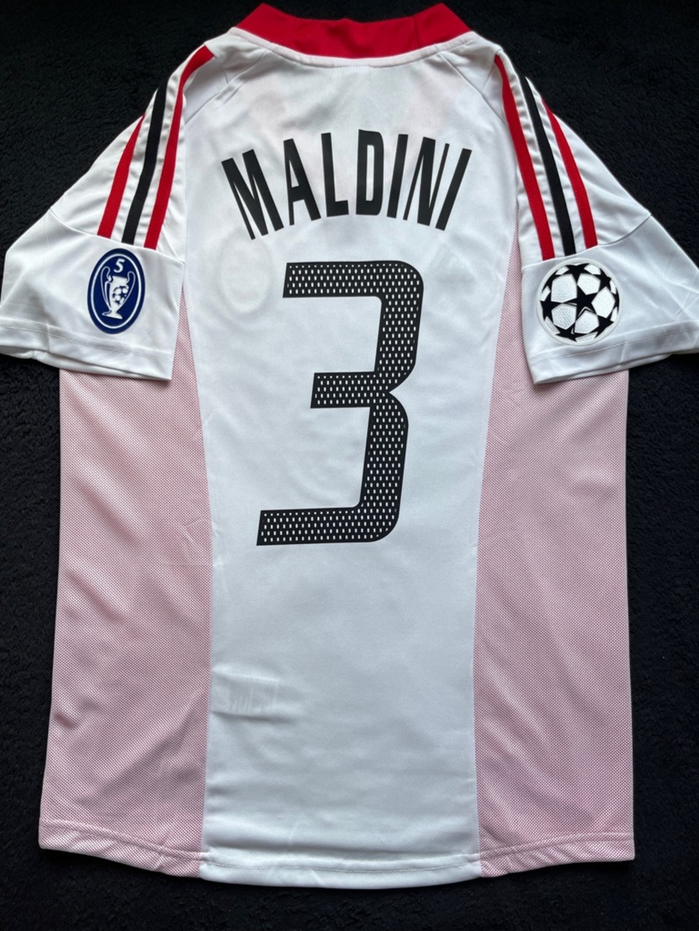 Maldini #3 AC Milan White Retro UCL Soccer Jersey Away 2002/2003